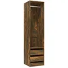 Image de vidaXL Vidaxl Armoire Avec Tiroirs Chêne Fumé 50x50x200 Cm Bois D'ingénierie