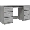 Image de vidaXL Bureau 140x50x77 Cm Gris Sonoma En Bois Contreplaqué