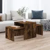 Image de vidaXL Ensemble table basse Chêne fumé 100x48x40 cm Bois d'ingénierie