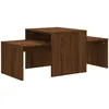 Image de vidaXL vidaXL Ensemble table basse Chêne brun 100x48x40 cm Bois d'ingénierie