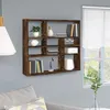 Image de vidaXL Étagère murale Chêne fumé 90x16x78 cm Bois d'ingénierie815558