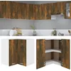 Image de vidaXL Vidaxl Armoire D'angle Suspendue ""Lyon"" Chêne Fumé Bois D'ingénierie