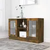 Image de vidaXL Armoire à vitrine Chêne fumé 120x30,5x70 cm Bois d'ingénierie815627