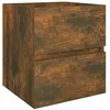 Image de vidaXL Vidaxl Armoire De Lavabo Chêne Fumé 41x38,5x45 Cm Bois D'ingénierie