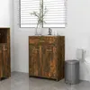Image de vidaXL Armoire de bain Chêne fumé 60x33x80 cm Bois d'ingénierie815663