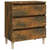 Image de vidaXL Buffet ChÃªne fumÃ© 60x35x69 cm Bois d'ingÃ©nierie