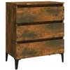 Image de vidaXL Buffet ChÃªne fumÃ© 60x35x69 cm Bois d'ingÃ©nierie