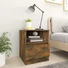Image de vidaXL Table de chevet chêne fumé 40x40x50 cm bois d'ingénierie815816