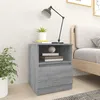 Image de vidaXL Tables de chevet 2 pcs sonoma gris 40x40x50cm bois d'ingénierie