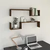 Image de vidaXL Étagères murales 2 pcs Chêne fumé 100x15x20cm Bois d’ingénierie815933