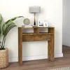Image de vidaXL Table console Chêne fumé 78x30x80 cm Bois d'ingénierie815936