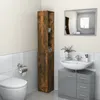 Image de vidaXL Armoire de bain chêne fumé 25x26,5x170 cm bois d'ingénierie815960