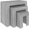 Image de vidaXL Tables basses gigognes 3 pcs Sonoma gris Bois d'ingÃ©nierie