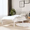 Image de vidaXL Cadre de lit sans matelas blanc bois massif 100x200 cm
