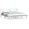 Image de vidaXL Cadre de lit Blanc Bois massif 180x200 cm Super King