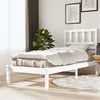 Image de vidaXL Cadre de lit sans matelas blanc 75x190 cm bois de pin massif