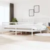 Image de vidaXL Cadre de lit Blanc Bois massif 200x200 cm