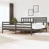 Image de vidaXL Cadre de lit Gris Bois massif 200x200 cm