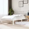 Image de vidaXL Cadre de lit Blanc 90x190 cm Simple Bois massif
