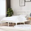 Image de vidaXL Cadre de lit Blanc Bois de pin massif 140x200 cm