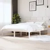 Image de vidaXL Cadre de lit Blanc 180x200 cm Super King Bois massif