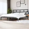 Image de vidaXL Cadre de lit Gris Bois de pin massif 200x200 cm