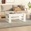 Image de vidaXL Table basse blanc 102x55x45 cm bois d'ingénierie810899