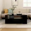 Image de vidaXL Table basse noir 102x55x42 cm bois d'ingénierie810918