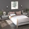 Image de vidaXL Tables de chevet murales 2 pcs Gris béton810944