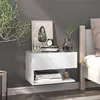 Image de vidaXL Table de chevet murale Blanc810953