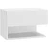 Image de vidaXL Table de chevet murale Blanc Bois d'ingÃ©nierie