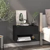Image de vidaXL Table de chevet murale Noir810955