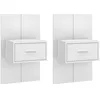 Image de vidaXL Vidaxl Tables De Chevet Murales 2 Pcs Blanc Bois D'ingénierie