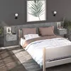 Image de vidaXL Tables de chevet murales 2 pcs Gris béton