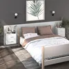 Image de vidaXL Tables de chevet murales 2 pcs Blanc