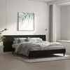 Image de vidaXL Tête de lit murale Noir 240x1,5x80 cm Bois d'ingénierie811053