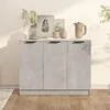 Image de vidaXL Buffet Gris béton 90,5x30x70 cm Bois d'ingénierie
