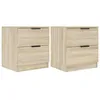 Image de vidaXL Tables de chevet 2 pcs ChÃªne Sonoma Bois d'ingÃ©nierie