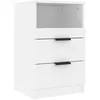Image de vidaXL Table de chevet Blanc Bois d'ingÃ©nierie