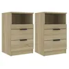 Image de Vidaxl Tables De Chevet 2 Pcs ChÃªne Sonoma Bois D'ingÃ©nierie