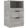 Image de vidaXL vidaXL Table de chevet Gris béton Bois d'ingénierie