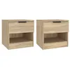 Image de vidaXL Tables de chevet 2 pcs Chêne Sonoma Bois d'ingénierie