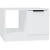 Image de vidaXL Table Basse Blanche Bois Composé Rangement 50x50x36 Cm Moderne Compacte