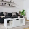 Image de vidaXL Table basse blanc 102x50x36 cm bois d'ingénierie