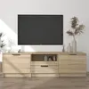Image de vidaXL Meuble TV chêne sonoma 140x35x40 cm bois d'ingénierie811451