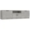 Image de vidaXL Meuble Tv Bois Contreplaqué 140x35x40 Cm Gris Béton