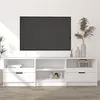 Image de vidaXL Meuble TV Blanc 150x33,5x45 cm Bois d'ingénierie811457