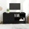 Image de vidaXL Meuble TV Noir 80x35x36,5 cm Bois d'ingénierie811468