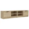 Image de Ensemble De 2 Meubles Tv En ChÃªne Sonoma 80x35x36,5 Cm Bois ContreplaquÃ© Rangement Design