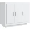 Image de vidaXL Vidaxl Buffet Blanc 92x35x75 Cm Bois D'ingénierie